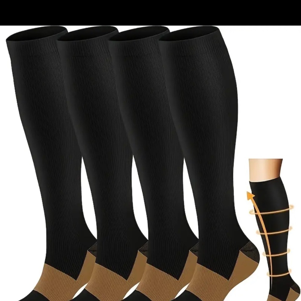 Brand new 4 pair XL of compression socks